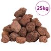 vidaXL Vulkaninės uolienos, raudonos spalvos, 25kg, 3&ndash;5cm