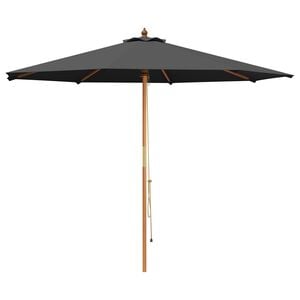 vidaXL Sodo skėtis &Oslash; 300 x 248 cm Kietas eukalipto medis Antracito