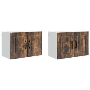 vidaXL Sieninė spintelė PORTO 2 pcs Rūkyta ąžuolas 60 x 31 x 40 cm