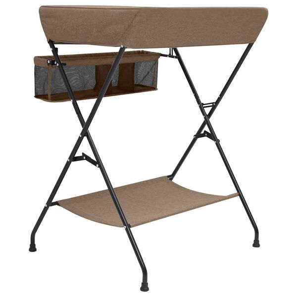 vidaXL Vystymo stalas, taupe spalvos, geležis