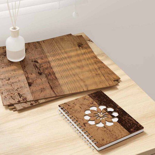 vidaXL Dekoratyvinės Panelės 12 pcs Senas medis 30 x 30 x 0.27 cm