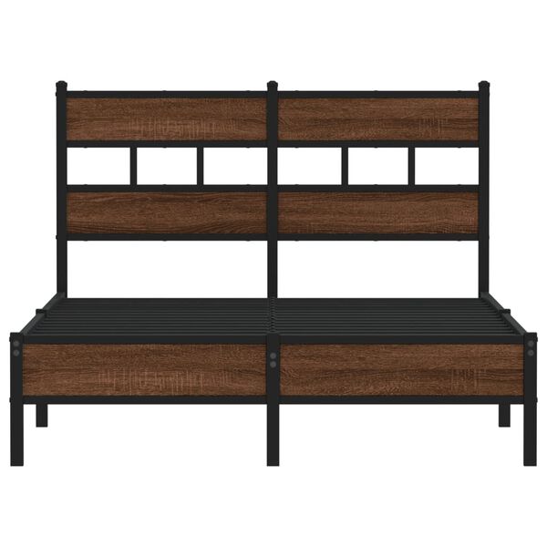 vidaXL Lovos rėmas be čiužinio, dūminis, 120x200cm, apdirbta mediena