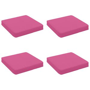 vidaXL 4 dalių sėdynės pagalvėlės VUGHT 4 pcs 100% poliesteris Rožinė