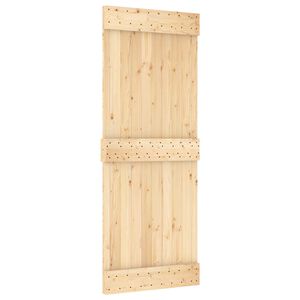 vidaXL Slankios durys NARVIK Natūrali ir juoda 80 x 210 cm (152,5 cm)