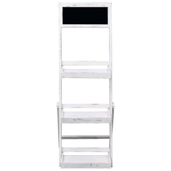 vidaXL Kreidinė lenta su stovu, baltos spalvos, 42x40x120cm, mediena