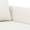vidaXL Dvivietė sofa, kreminės spalvos, 120cm, dirbtinė oda