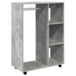 vidaXL Drabužių spinta, betono pilka, 80x40x110cm, apdirbta mediena