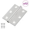 vidaXL Vyrius 12 vnt. Sidabrinė 50 x 38 x 1,3 mm Plienas