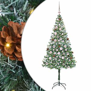 vidaXL Dirbtinė Kalėdų eglutė su 300 LED Žalia 180 cm PVC ir plienas
