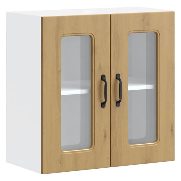 vidaXL Virtuvės spintelė su stiklinėmis durimis, Kalmar, artisano