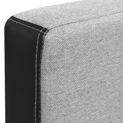 vidaXL Kampinė sofa lova, 218x155x69 cm, juodos ir pilkos spalvos