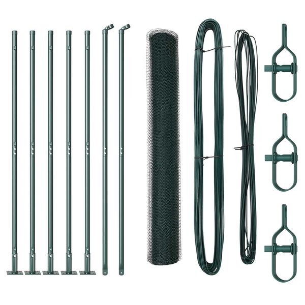 vidaXL Tvorelės stulpas Žalia 10 x 1,2 m (13 mm tinklas)