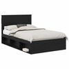 vidaXL Lovos rėmas Juodojo ąžuolo 135 x 190 cm Apdirbta mediena