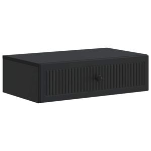 vidaXL Sieninis &scaron;oninis staliukas Juoda 59 x 34,5 x 17 cm