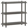 vidaXL Lentynų sistema 3 lygiai 100 x 40 x 96 cm PP &Scaron;viesiai pilka