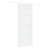 vidaXL Slankios durys Balta 83 x 202 cm Pu&scaron;ies medienos masyvas