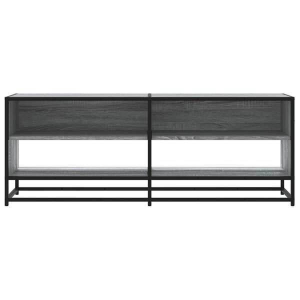 vidaXL Televizoriaus spintelė, pilka, 120,5x40x46cm, mediena/metalas
