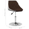vidaXL Baro taburetė, rudos ir baltos spalvos, dirbtinė oda