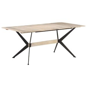 vidaXL Valgomojo stalas, 180x90x76cm, mango medienos masyvas