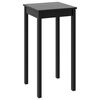 vidaXL Baro stalas, MDF, juodas, 55x55x107 cm