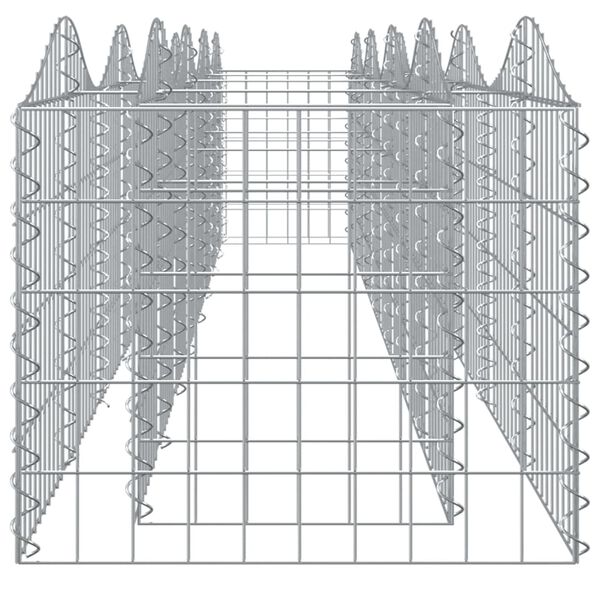 vidaXL Išlenktas aukštas gabiono lovelis, 400x50x50 cm, geležis