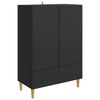 vidaXL Kabalas su stalčių Juoda 66 x 34,5 x 95 cm Apdirbta mediena