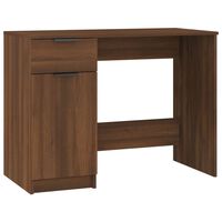 vidaXL Rašomasis stalas, rudos ąžuolo spalvos, 100x50x75cm, mediena