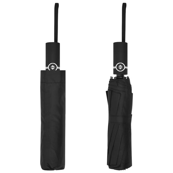 vidaXL Automatinis sulankstomas skėtis, juodos spalvos, 104cm