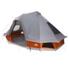 vidaXL Tipi palapinė Pilka ir oranžinė 466 x 310 x 240 cm tafta