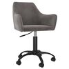 vidaXL Pasukamos valgomojo kėdės, 4vnt., tamsiai pilkos, aksomas