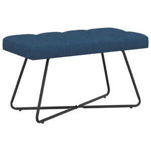vidaXL Suoliukas su mygtukų įsiuvais Mėlyna 80 x 40 x 46 cm Audinys