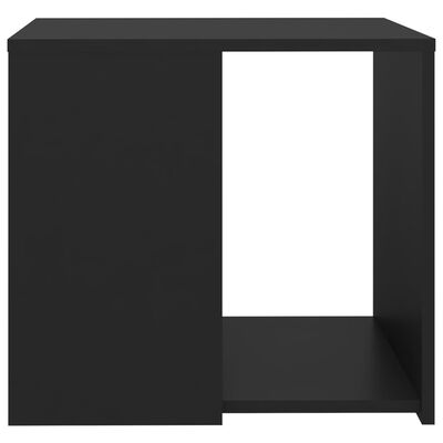 vidaXL Šoninis staliukas, juodos spalvos, 50x50x45cm, MDP