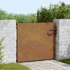 vidaXL Sodo vartai, 85x125 cm, Corten plienas, kvadratinis dizainas