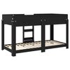 vidaXL Vaikų dvigulė lova Juodas ąžuolas 100 x 200 cm Apdirbta mediena