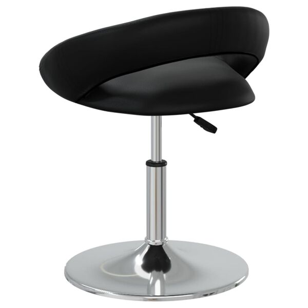 vidaXL Pasukama valgomojo kėdė, juodos spalvos, dirbtinė oda (333194)