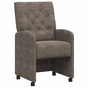 vidaXL Valgomojo Kėdės su Ratukais 2 pcs Tamsiai pilka 58 x 67 x 97 cm