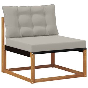 vidaXL Lauko Vidurinis Sofa Kietos akacijos mediena Natūrali