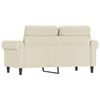 vidaXL Dvivietė sofa, kreminės spalvos, 120cm, dirbtinė oda