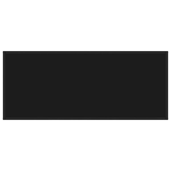 vidaXL Kavos staliukas su juodu stiklu, juodas, 120x60x35cm