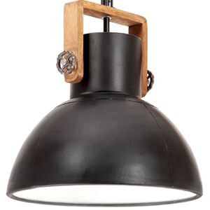 vidaXL Pakabinamas &scaron;viestuvas, juodas, 40cm, 25W, apskritas, E27