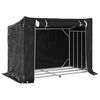 vidaXL Stovas malkoms su apdangalu nuo lietaus, 151x80,5x110,5cm
