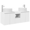 vidaXL Vonios spintos komplektas 3 vnt. Balta 49,5 x 44,5 x 65,5 cm