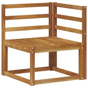 vidaXL Lauko kampinė sofa Kietos akacijos mediena Natūrali