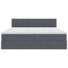 vidaXL Saugos lova su čiužiniu su galvūgalio Tamsiai pilka 90 x 200 cm