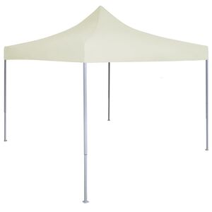 vidaXL Sulankstoma proginė palapinė, kreminė, 2x2m, plienas