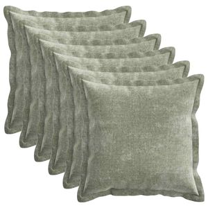 vidaXL Pagalvėlės užvalkalas 6 vnt. HOUTEN Žalia 30 x 30 cm