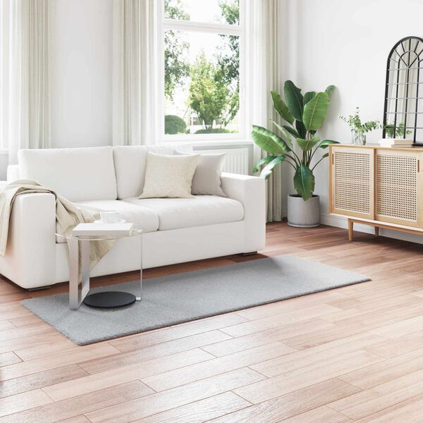 vidaXL Dirbtinio triu&scaron;io kailio kilimas Olite Pilka 80 x 200 cm