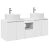 vidaXL Vonios spintos komplektas 3 vnt. Balta 49,5 x 44,5 x 65 cm