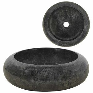 vidaXL Kriauklė, juoda, 40x12cm, marmuras