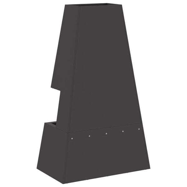 vidaXL Laužavietė Juoda 60 x 35 x 100 cm Plienas